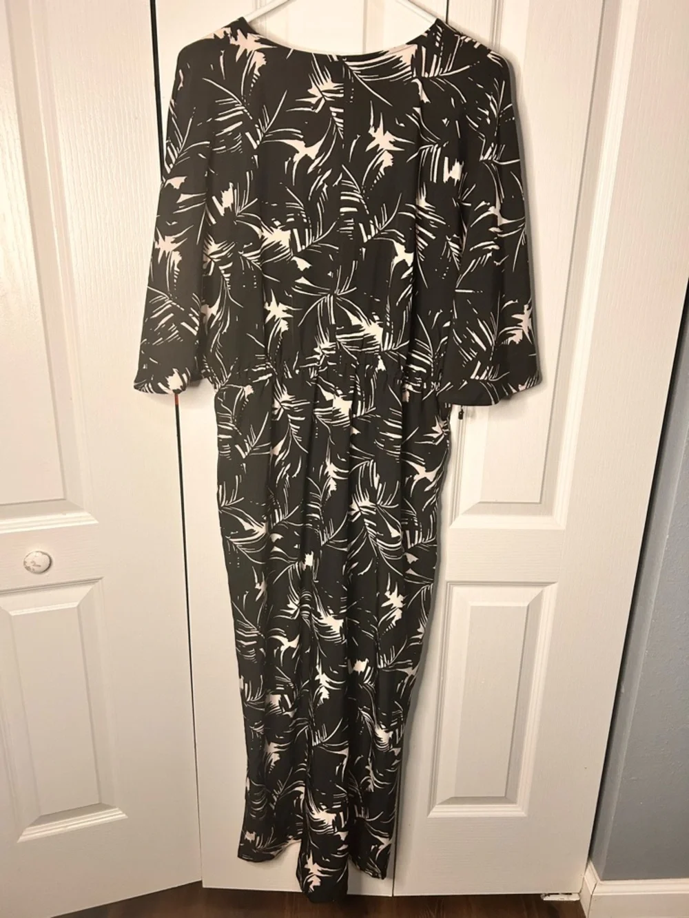 Belle Beach by‎ Kim Gravel Printed Tie Front Cover Up MP / LP Black White